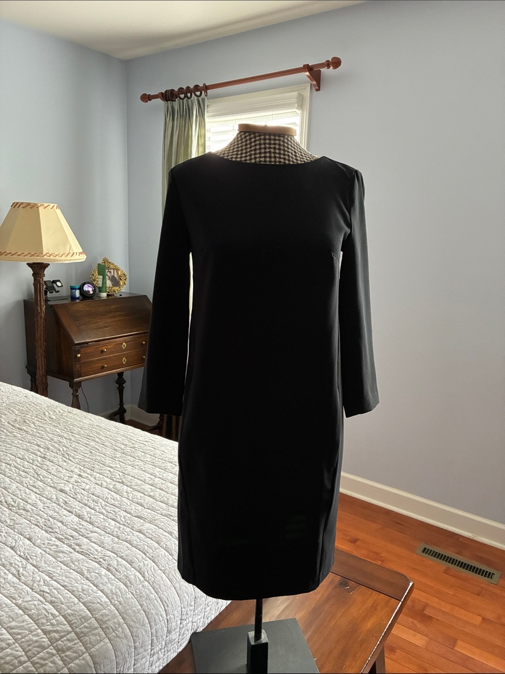 Lands' End Black Sheath Dress 0 Petite